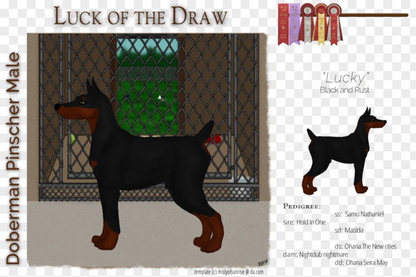 Luck Draw Dobermann Manchester Terrier Dog Breed Pinscher Guard PNG