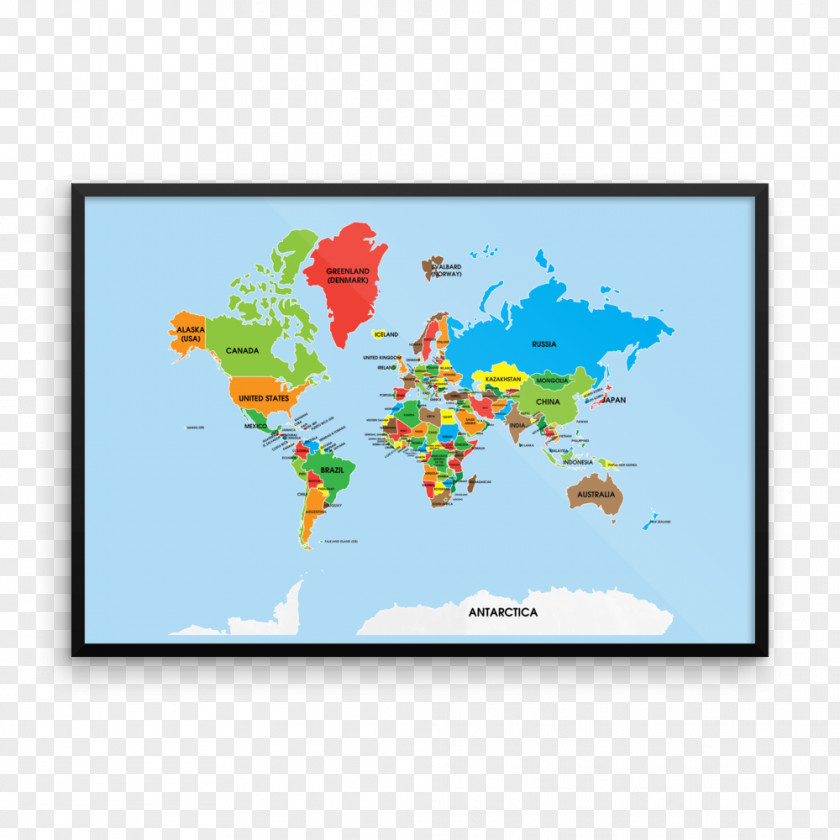 World Map Spanish English PNG
