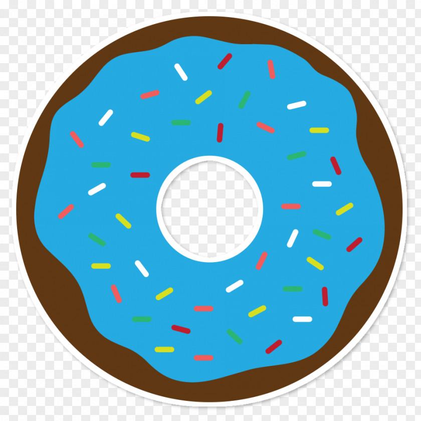 Donut Vector Adhesive Azul Blue Sticker Donuts PNG