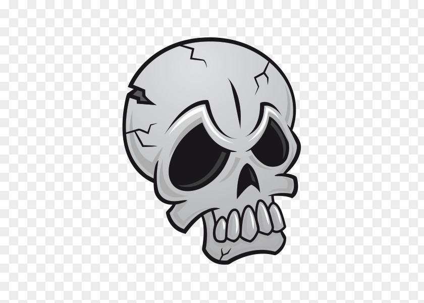 Sticker Jaw Bone Skull Head Logo Font PNG