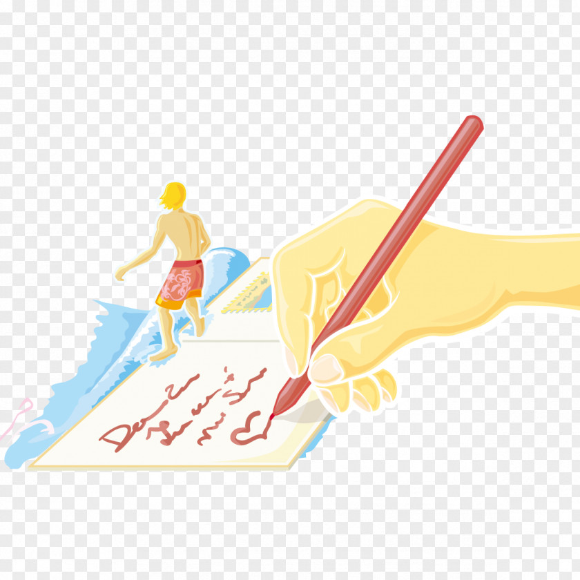 Vector Hand And Pen Stock Illustration Drawing PNG