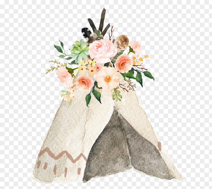 Beautiful Flowers Sen Department Pow Wow Wedding Invitation Tipi Clip Art PNG