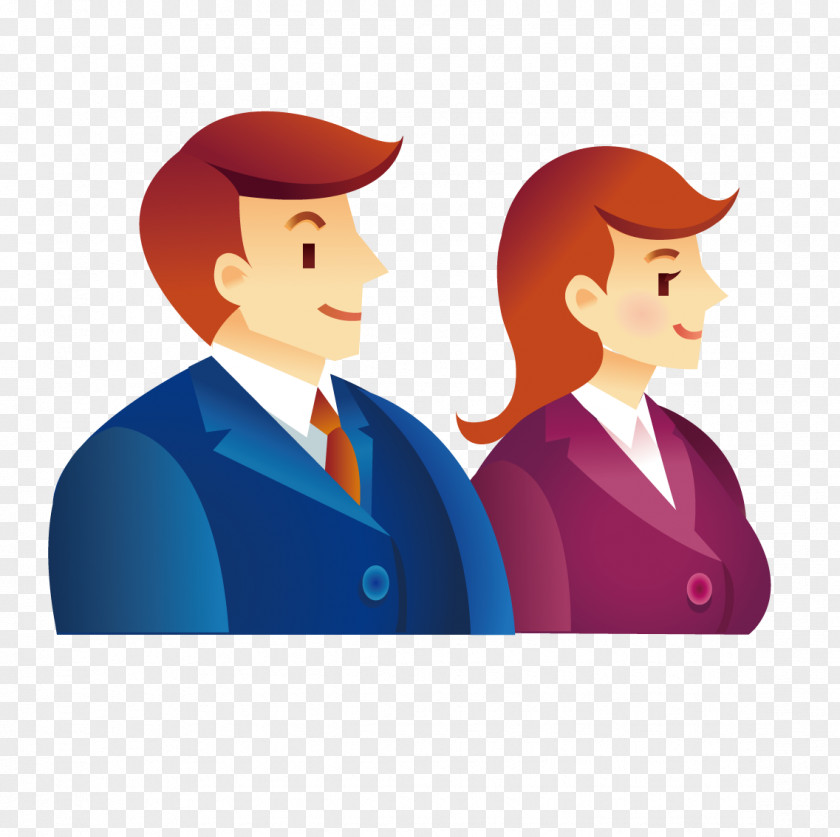 Business Men And Women Cartoon Clip Art PNG