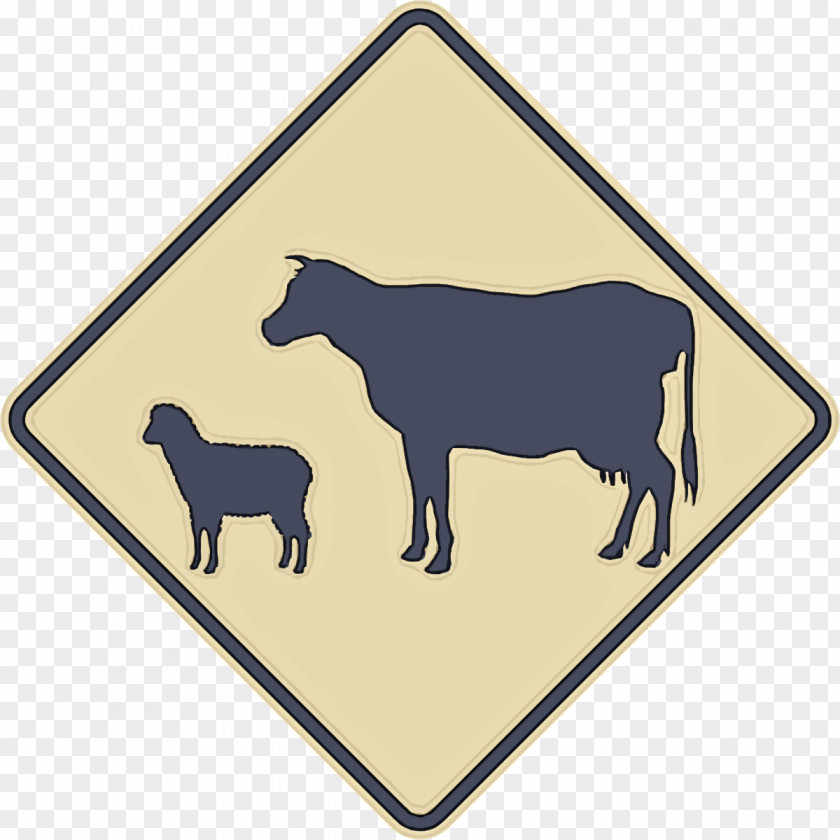 Cowgoat Family Livestock Rectangle Bovine Wildlife Sign PNG