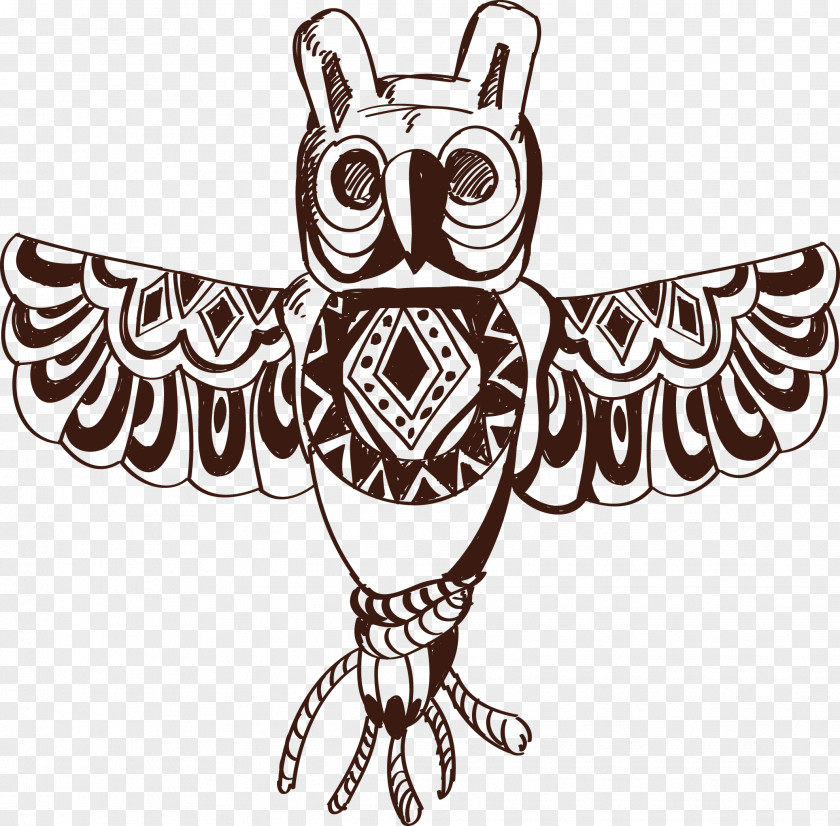 Decoration Owl Totem PNG