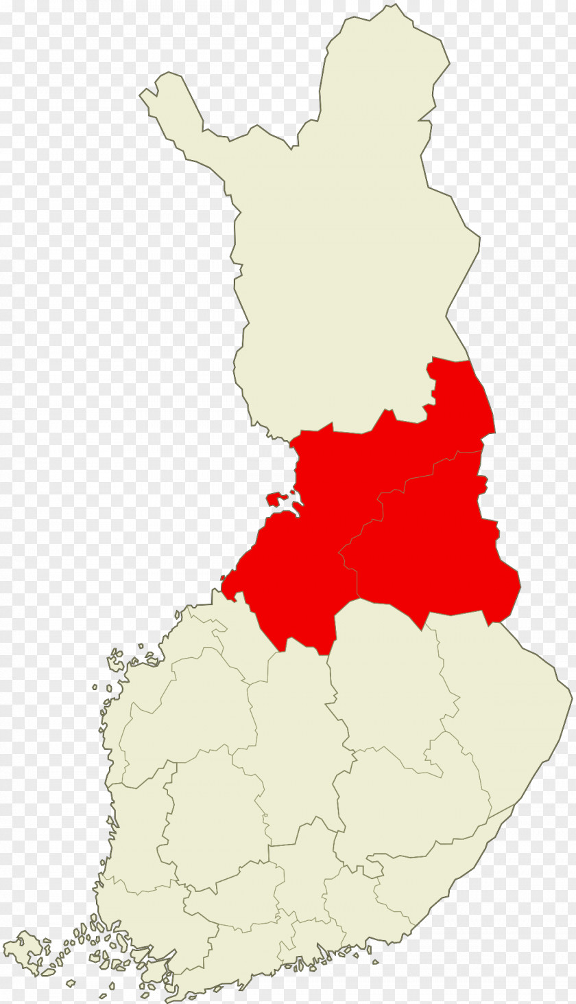 Kainuu Oulu Central Finland Southern Ostrobothnia Sub-regions Of PNG