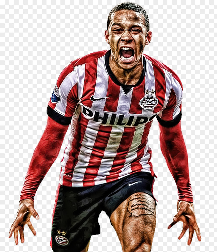Three-dimensional Paintings Memphis Depay Soccer Player PSV Eindhoven Football Netherlands National Team PNG