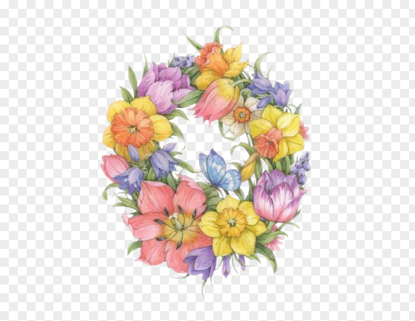 Couronne Fleur Wreath Flower Bouquet Floral Design Animaatio PNG