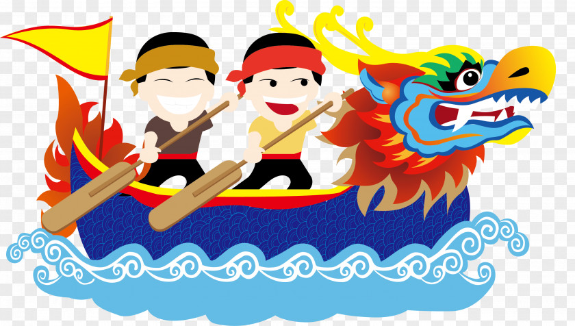 Join Hands To Race Dragon Boat Festival Clip Art PNG