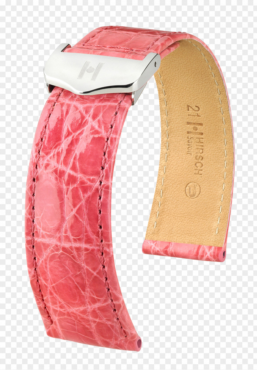 Oi American Alligator Λουράκια Hirsch Pink Watch Strap Crocodile PNG