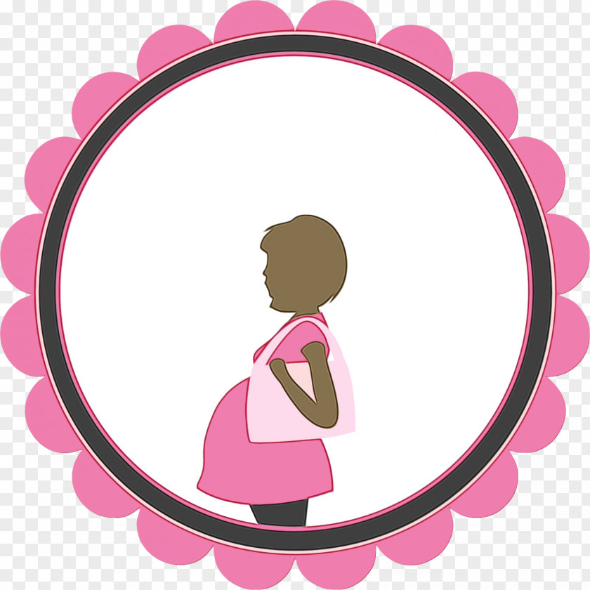 Silhouette Pink Black Background Frame PNG