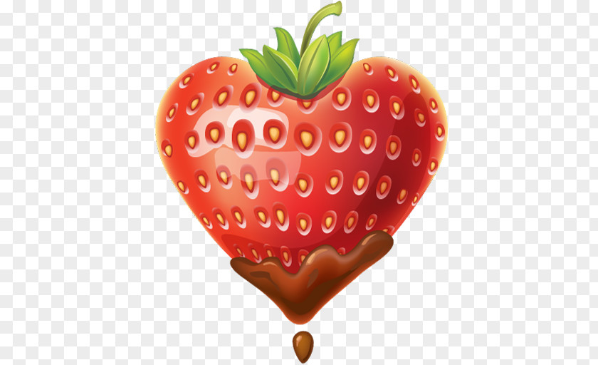 Strawberry Ice Cream Heart Icon PNG