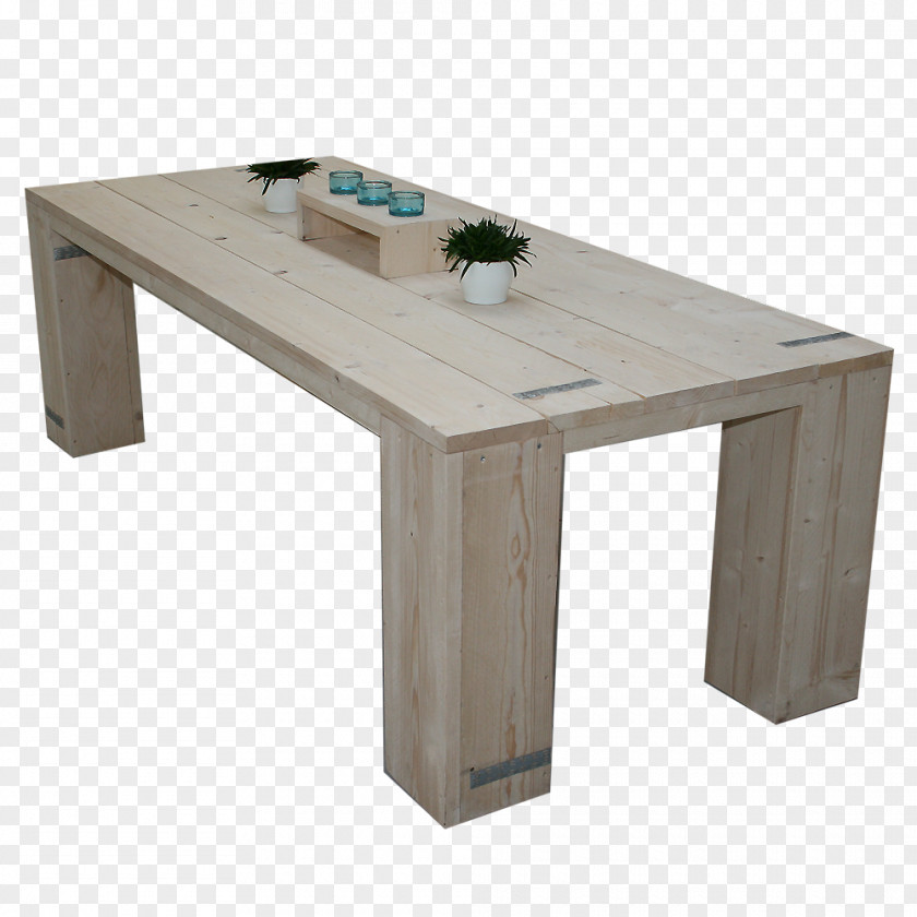 Table Eettafel Steigerplank Wood Furniture PNG