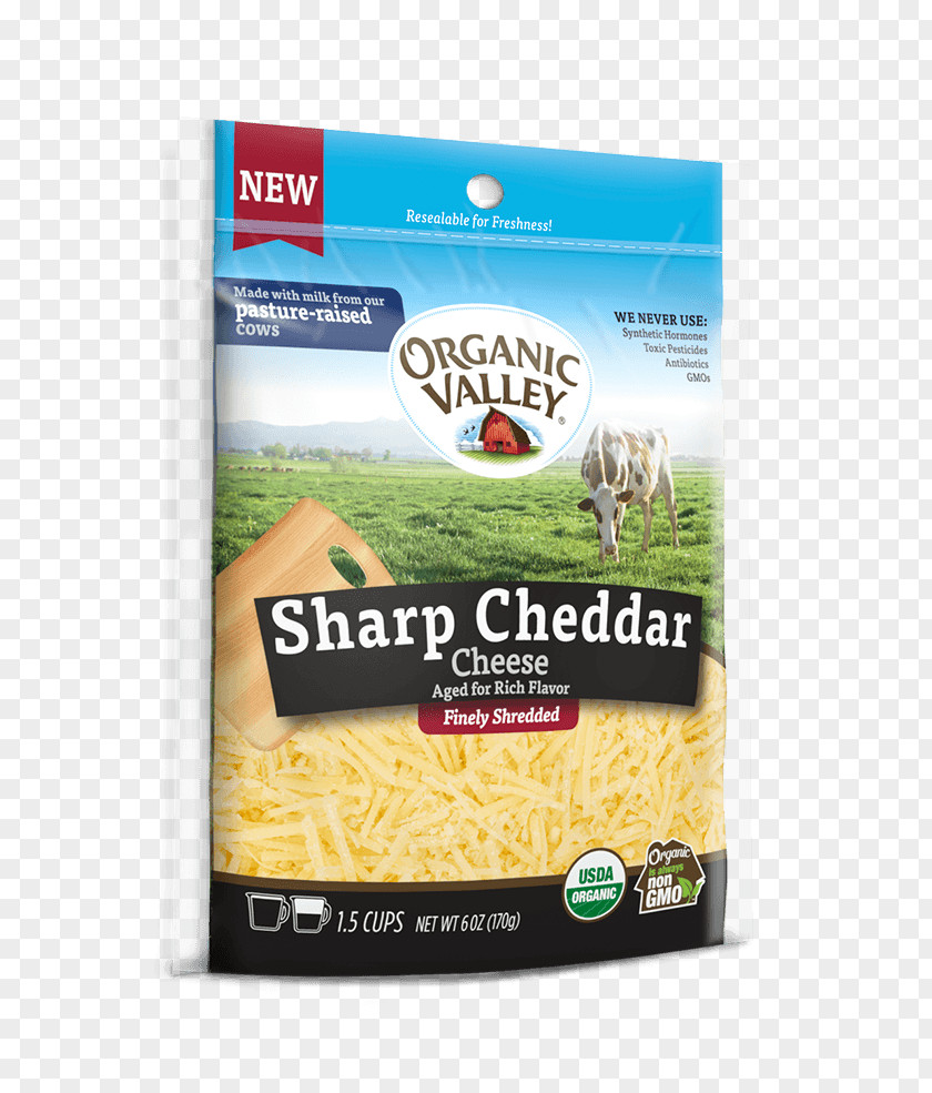 Cheese Organic Food Cheddar Grated Valley PNG