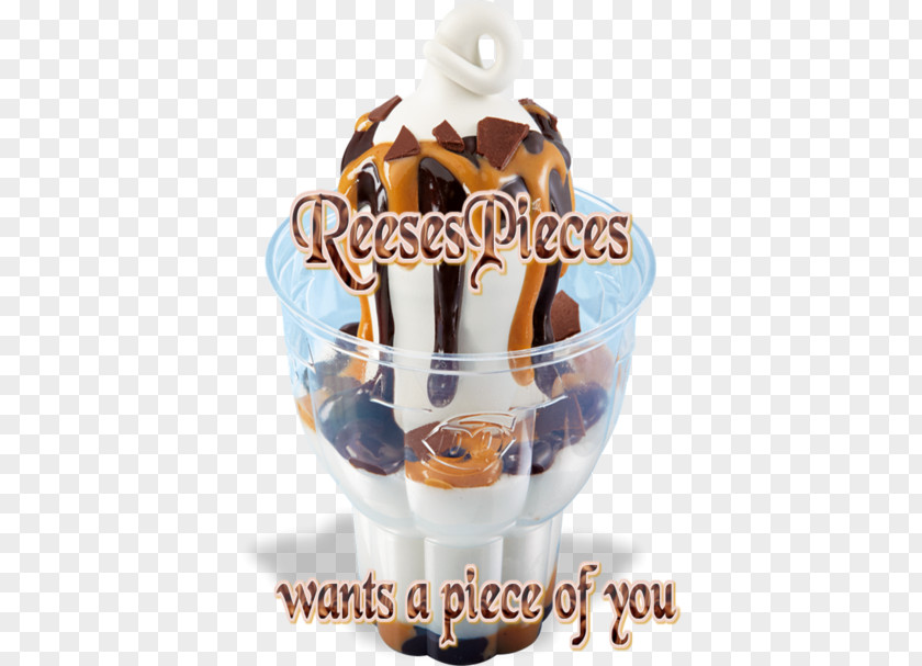 Handsome Vampire Biting Women Sundae Reese's Peanut Butter Cups Ice Cream PNG