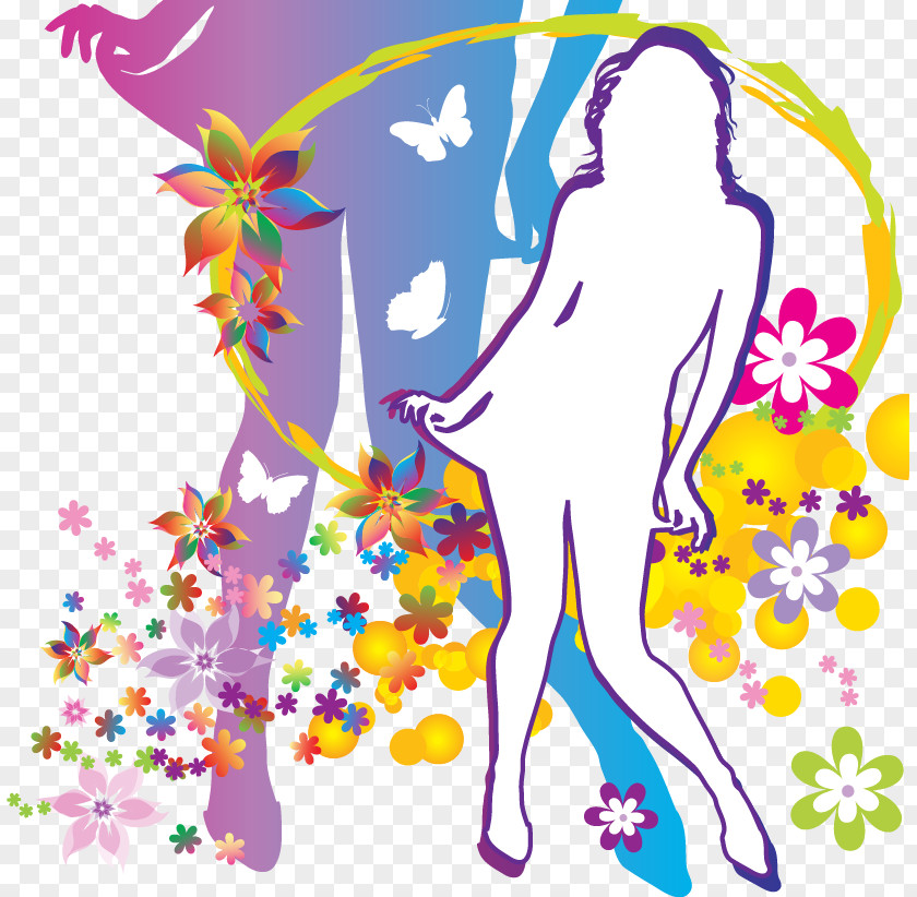 Spring Dream Pattern Silhouette Stock Photography PNG