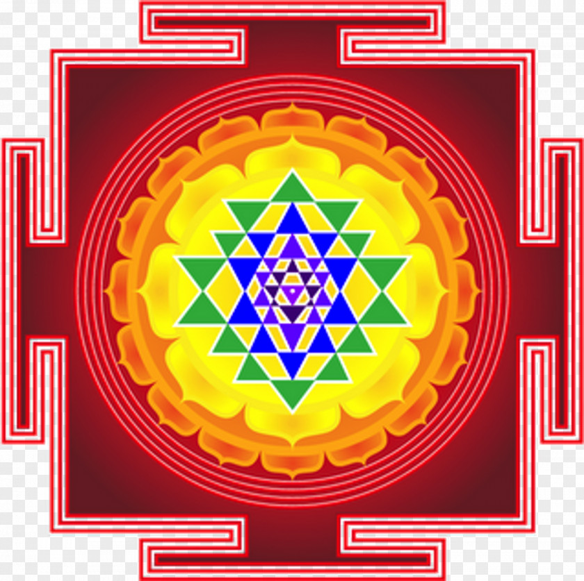 Sri Yantra Lakshmi Ganesha Mandala PNG