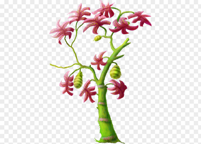 Tree Floral Design Clip Art PNG