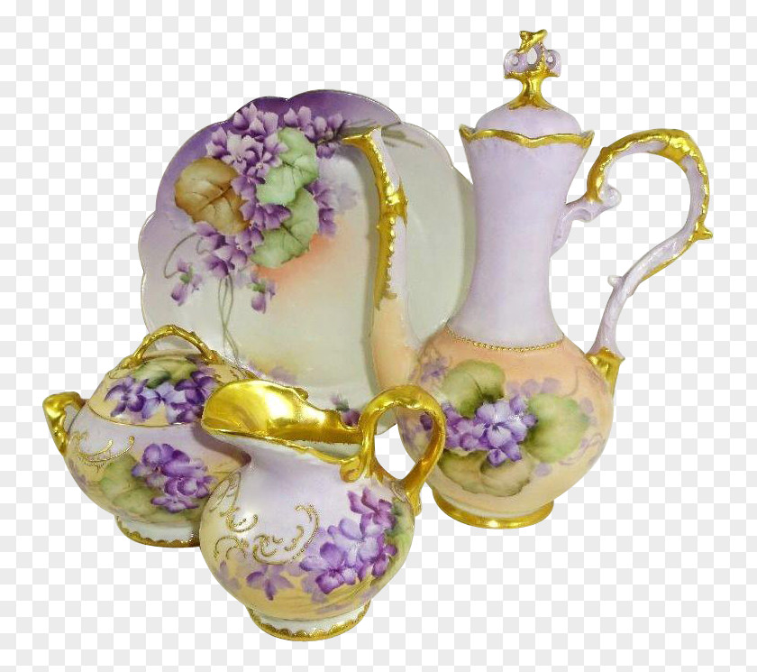 Tea Porcelain Teapot Teacup Saucer PNG
