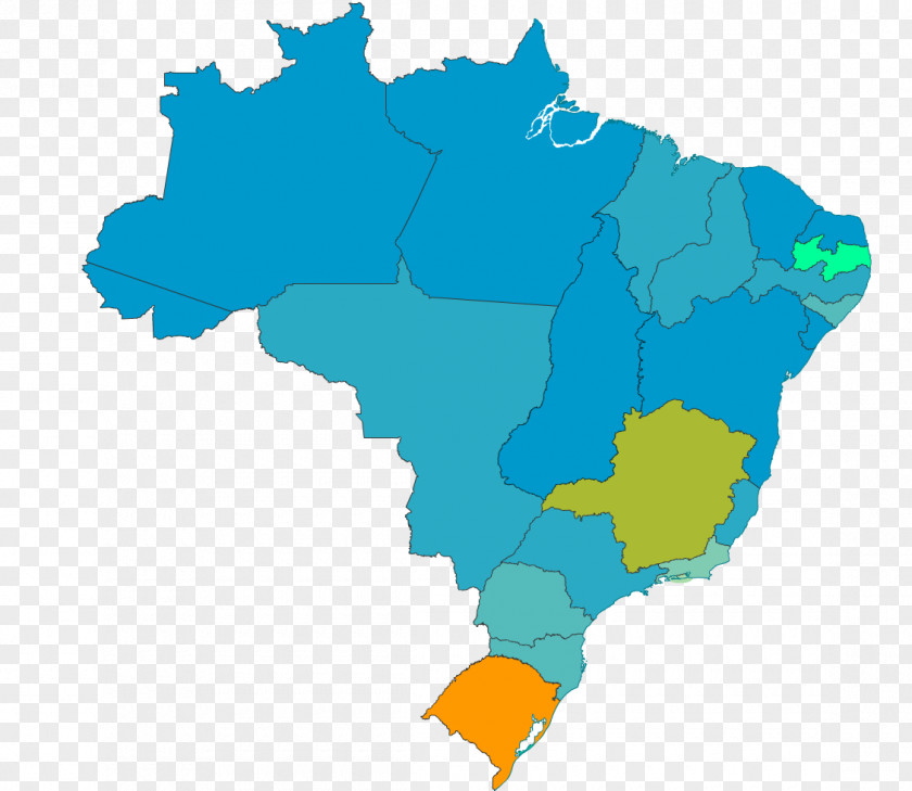 90s Style Brazil Map Cartography PNG