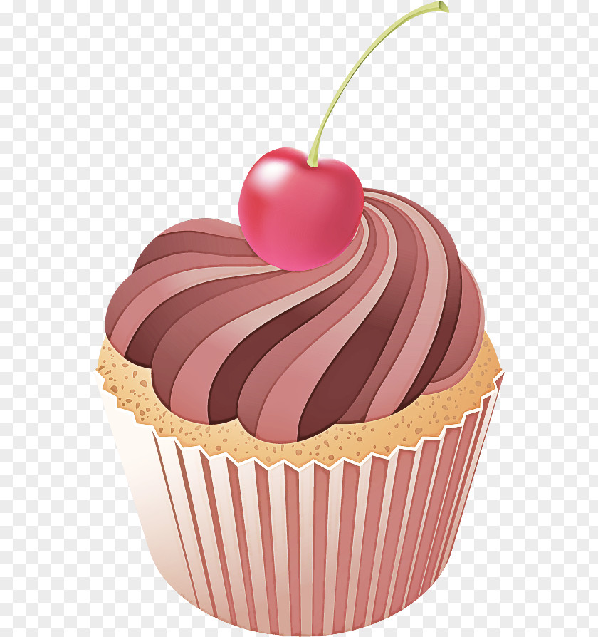 Cupcake Baking Cup Food Pink Icing PNG