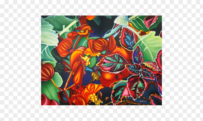 Flower Oil Painting Art PNG