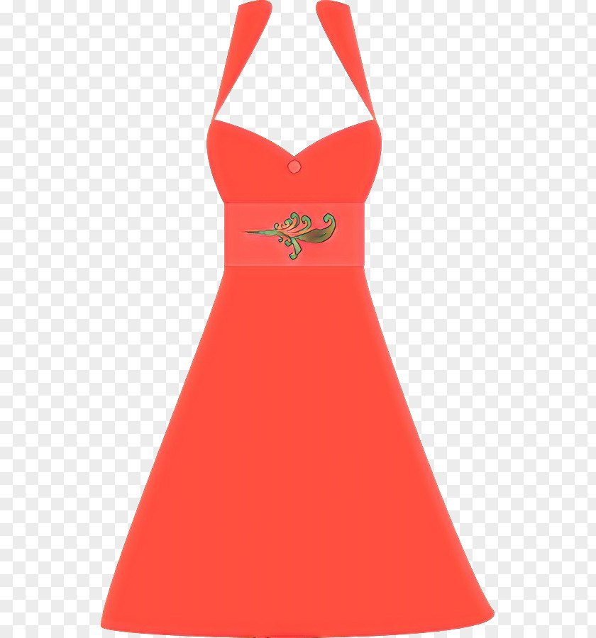 Gown Aline Orange PNG