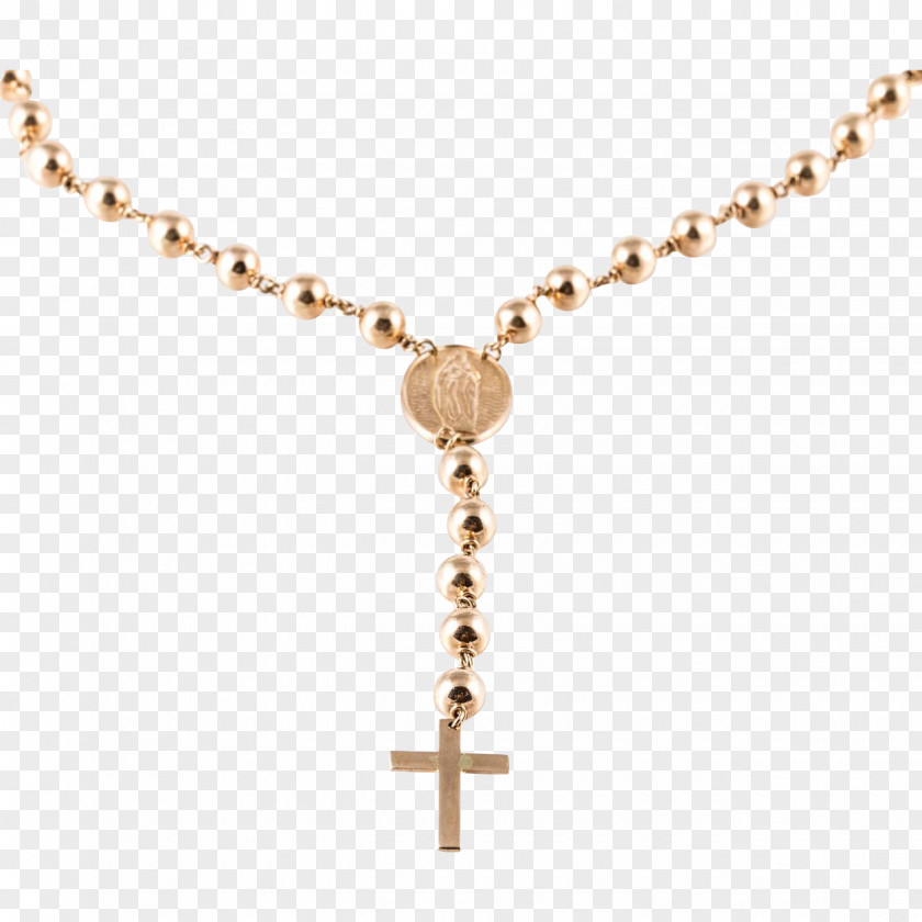 NECKLACE Gold-filled Jewelry Rosary Necklace Crucifix PNG