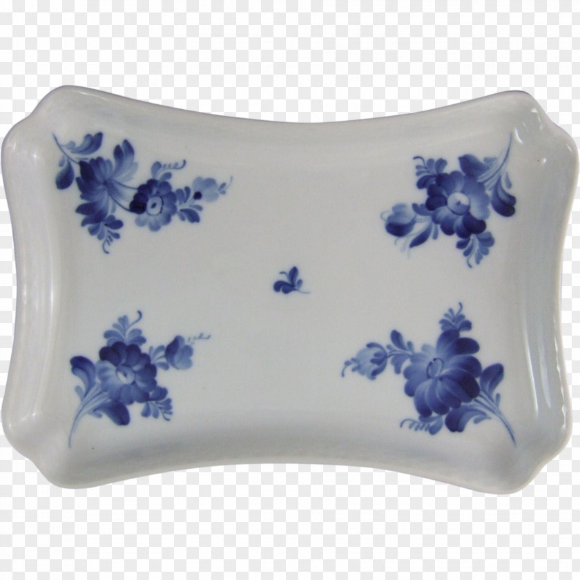 Royal Blue Flowers And White Pottery Copenhagen Porcelain Tableware PNG