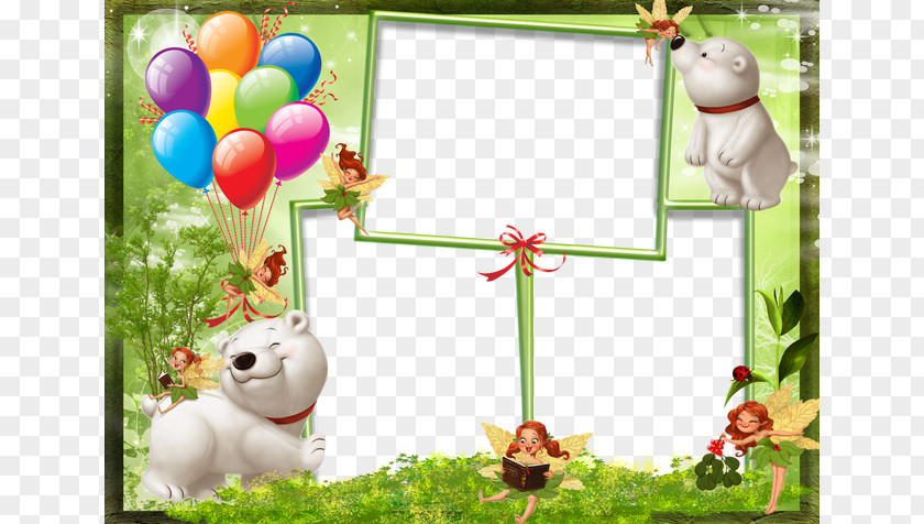 Small Polar Bear Frame Material Photography Picture PNG