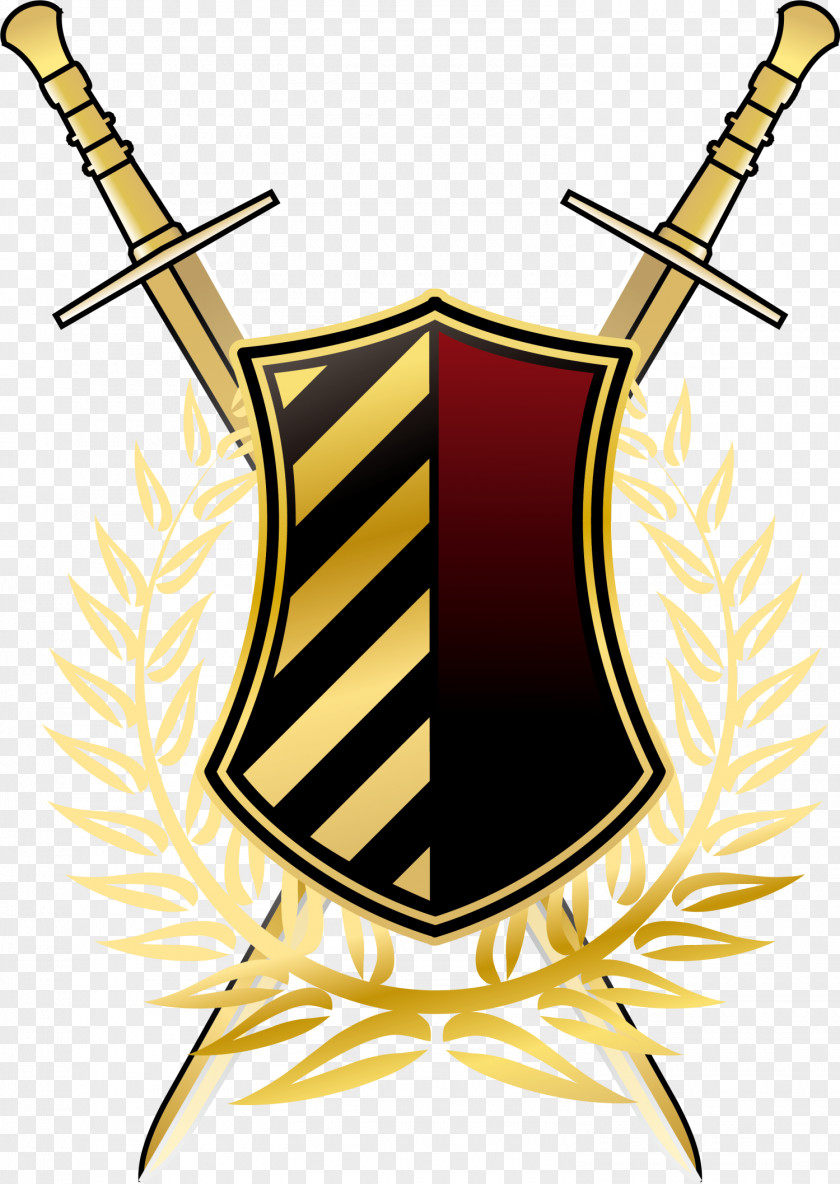 Golden Shield Badge PNG