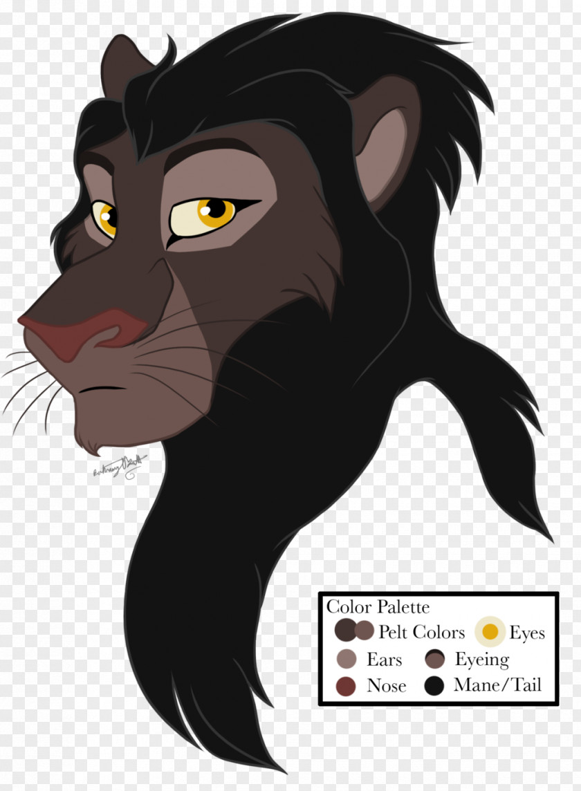 Lion Whiskers Cat Cartoon Illustration PNG