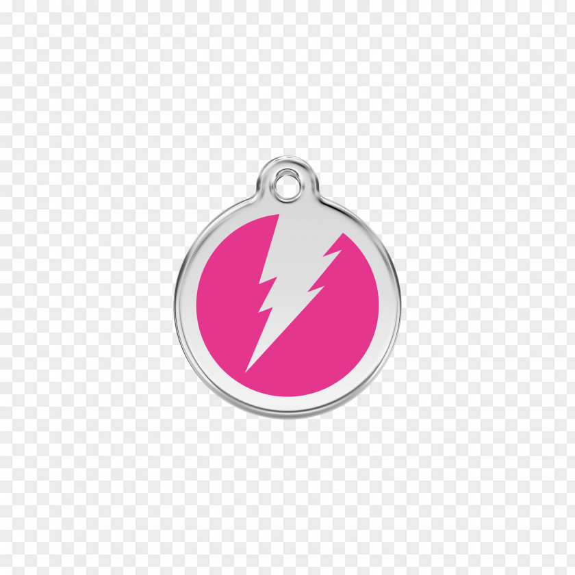 Pink Lightning Dingo Pet Tag Green M Font PNG