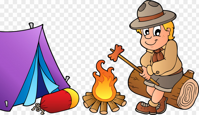 Man Camping Illustration Image Cartoon Clip Art PNG