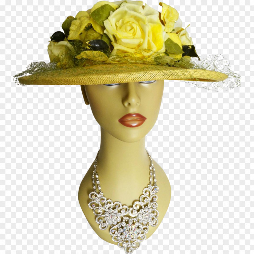 Retro Sunbeams With Yellow Stripes Headpiece Hat PNG