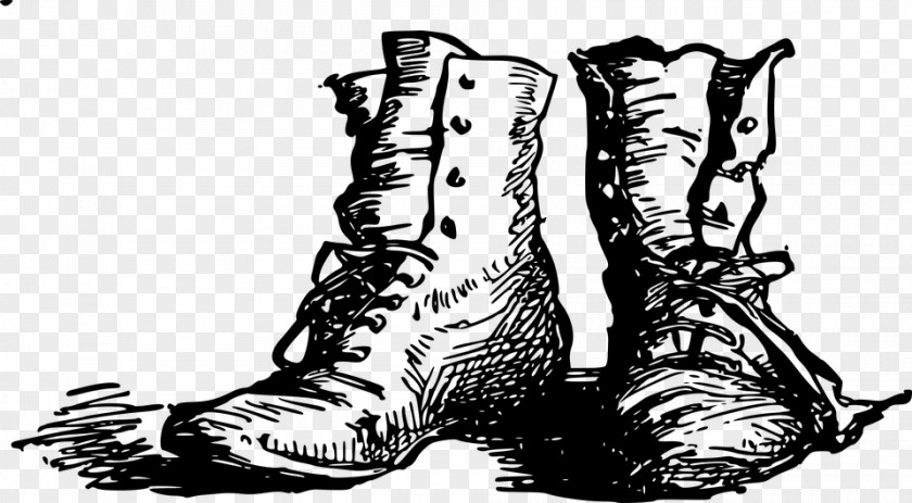 Sketch Boots Combat Boot Shoe Clip Art PNG