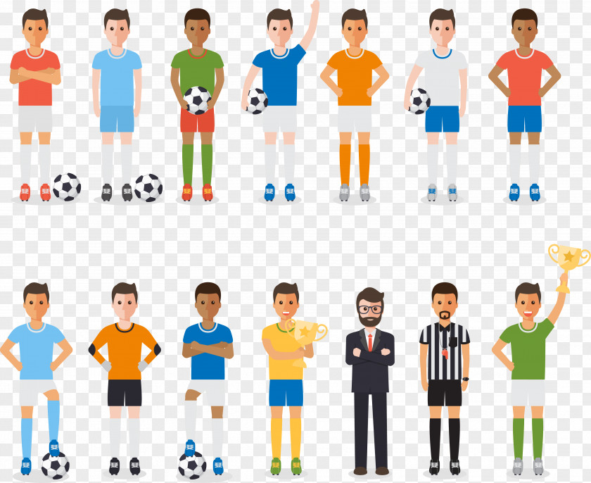 Vector Football Team Creative People Player Association Referee PNG