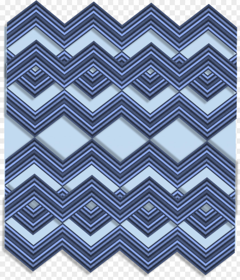 Line Textile Zigzag Blue Denim PNG
