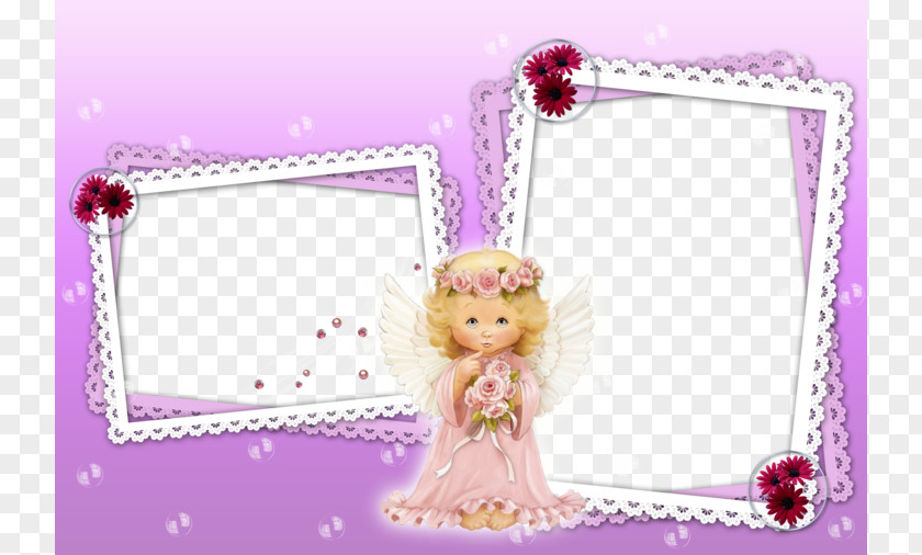 Little Angels Decorative Border Photography Picture Frame Child PNG