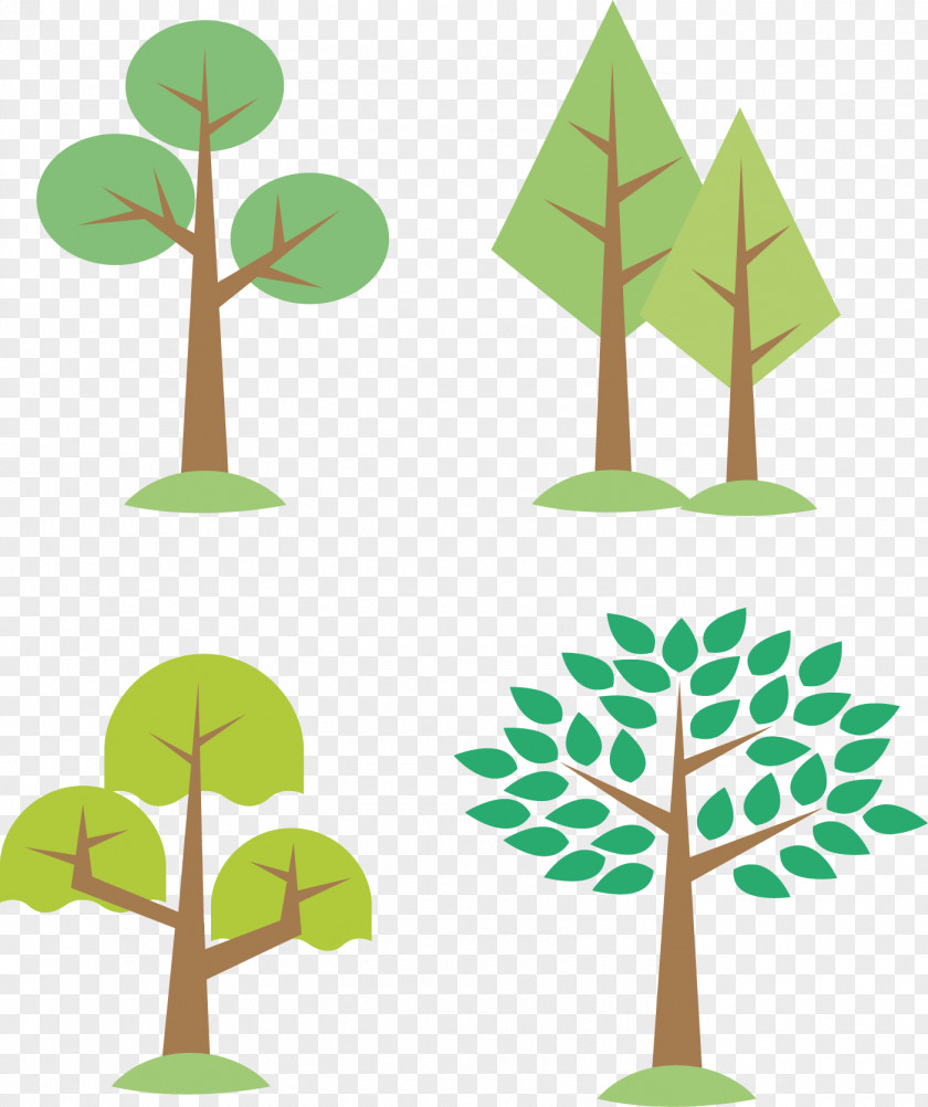 Lush Poplar Forest Tree Euclidean Vector Clip Art PNG