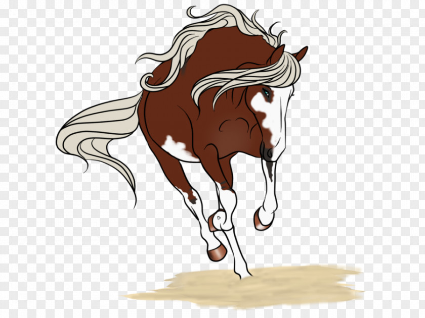 Pirate Parchment Mane Mustang Stallion Halter Illustration PNG