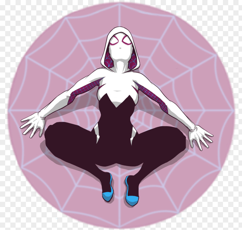 Spider Gwen Cartoon Character Pink M Fiction PNG
