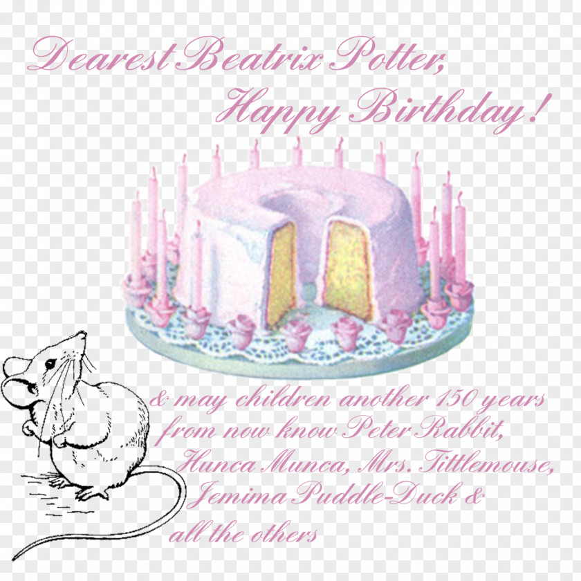 Beatrix Potter Cake Decorating Birthday Torte Royal Icing PNG