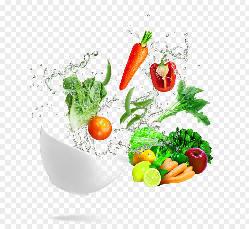 Dynamic Wave Bowl Of Fresh Vegetables Leaf Vegetable Lasagne Fruit Food PNG