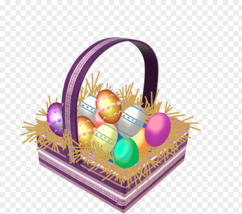 Easter Egg Bunny Basket PNG