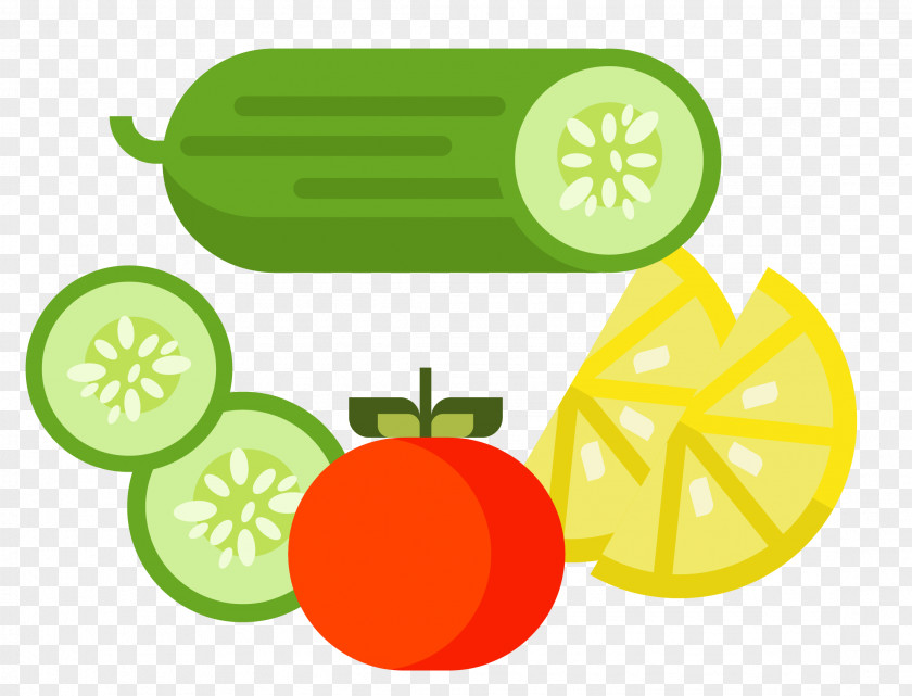 Vector Cucumber Fried Rice Lemon Vegetable Clip Art PNG