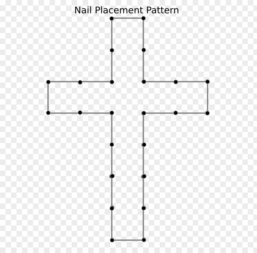 Christian Cross String Art Pattern PNG