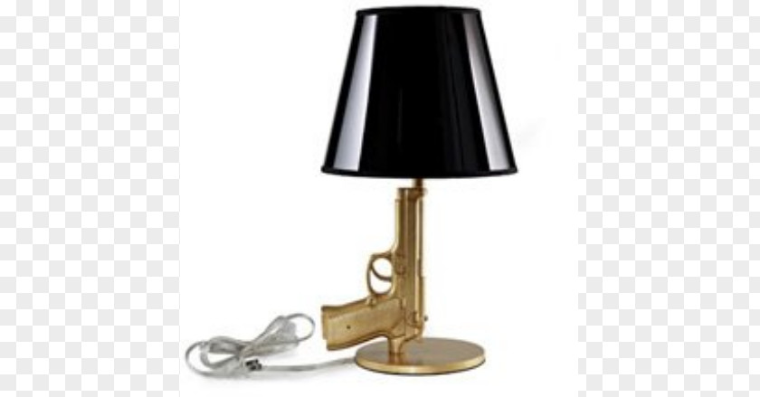 Gold Gun Lighting Table Lamp Shades PNG