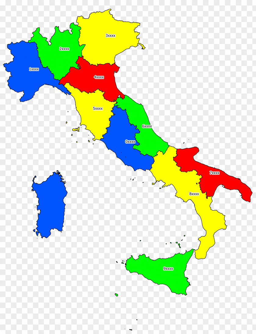 Italy Regions Of Blank Map Mapa Polityczna PNG