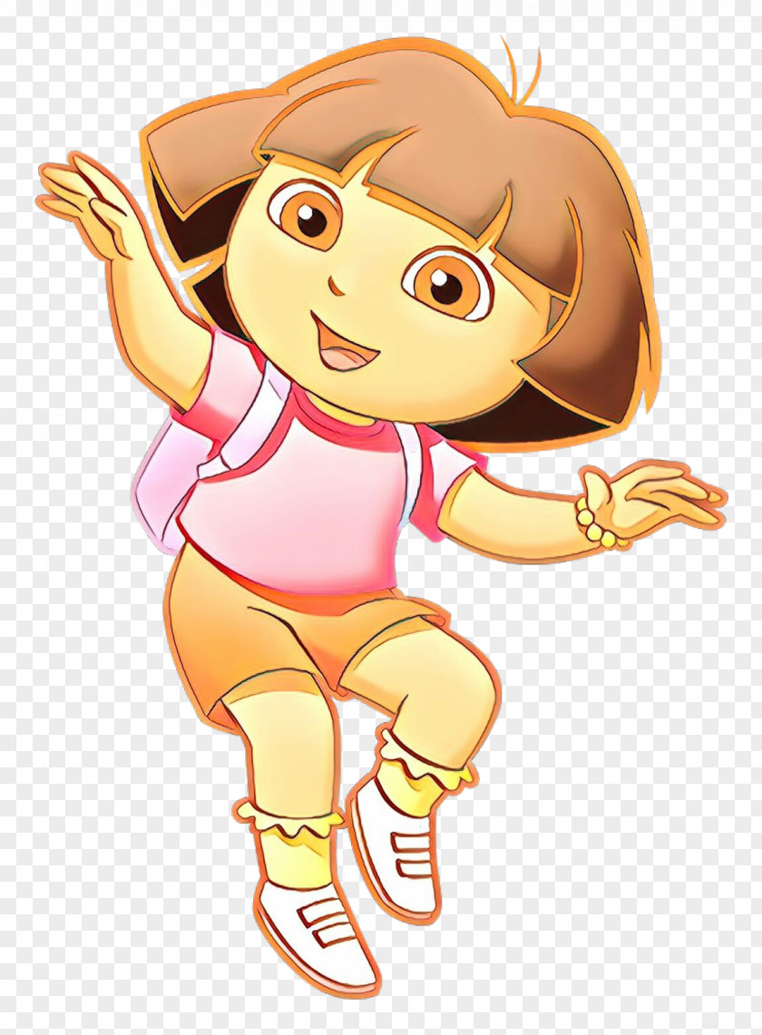 Style Happy Girl Cartoon PNG
